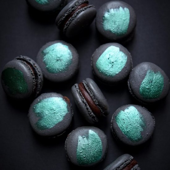 Mint Olive Oil Macarons