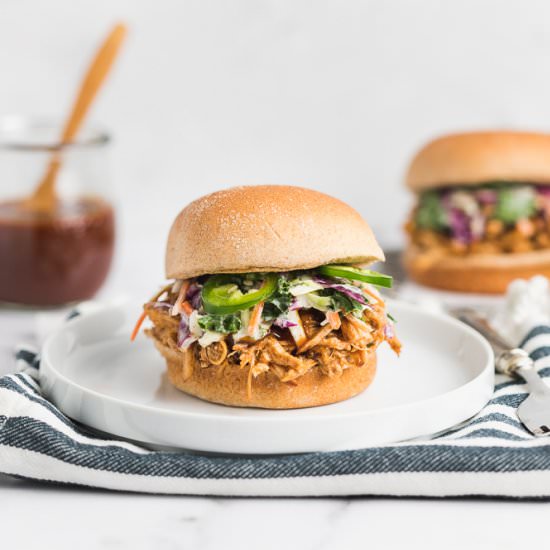 Healthier BBQ Pork Sliders