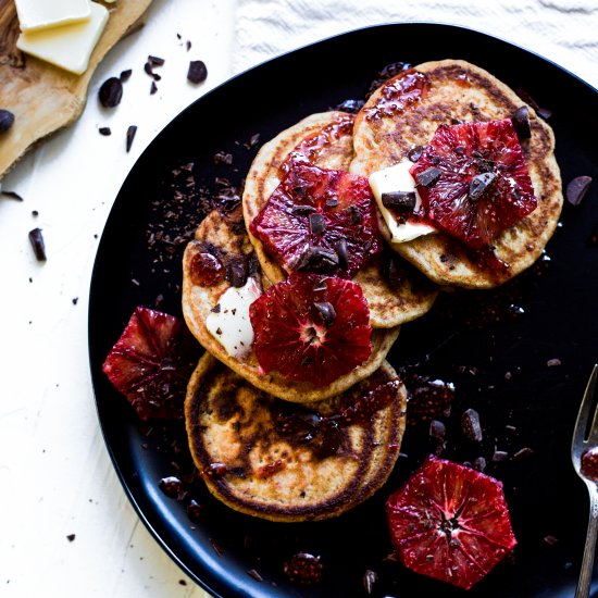 Whole Wheat Chocolate Chip Pancakes