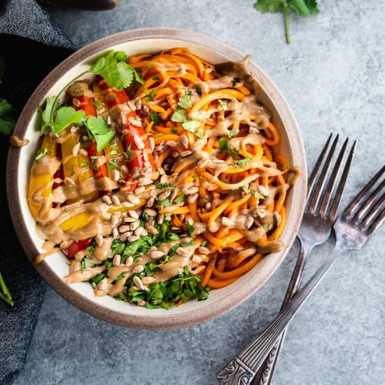 Thai Sweet Potato Noodle Bowls