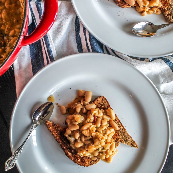 stewed cannellini beans