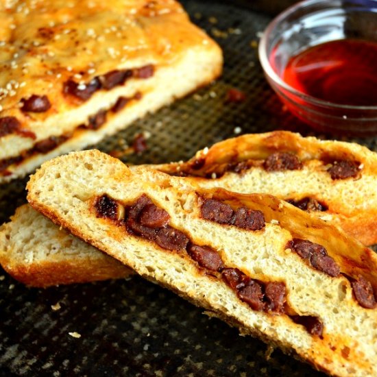 Chinese Sausage Focaccia