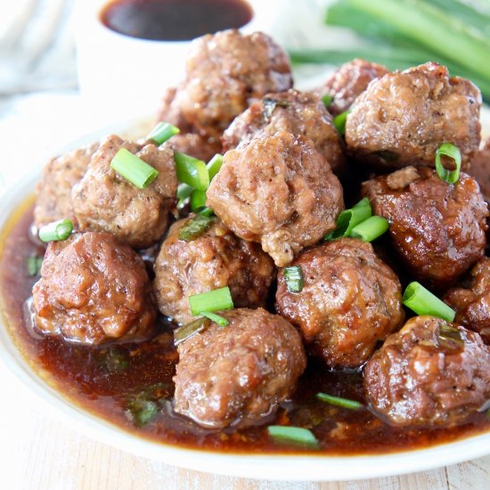 Slow Cooker Korean BBQ Meatballs