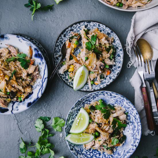 Mushroom Chicken Spiced Cauliflower