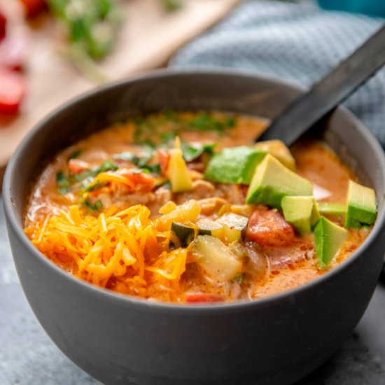 Keto Chicken Taco Soup