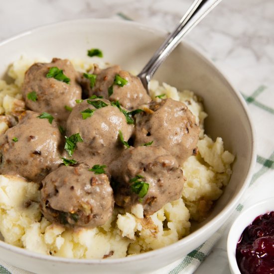 Vegetarian Swedish Meatballs