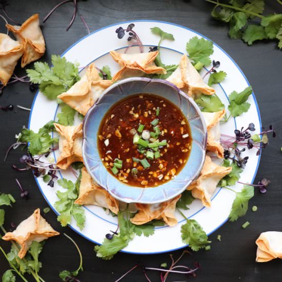 Air Fried Vegan Cream Cheese Wonton