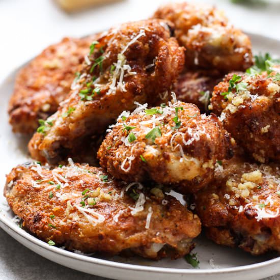 Baked Garlic Parmesan Chicken Wings