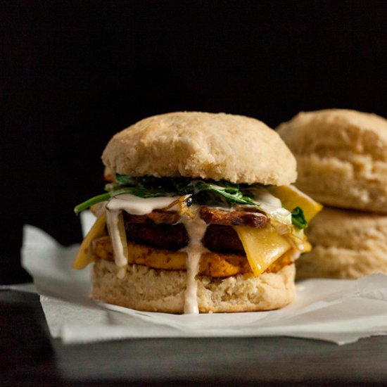 Vegan Biscuit Breakfast Sandwich