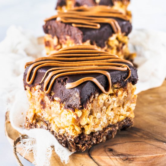 Vegan Caramel Rice Krispie Treats