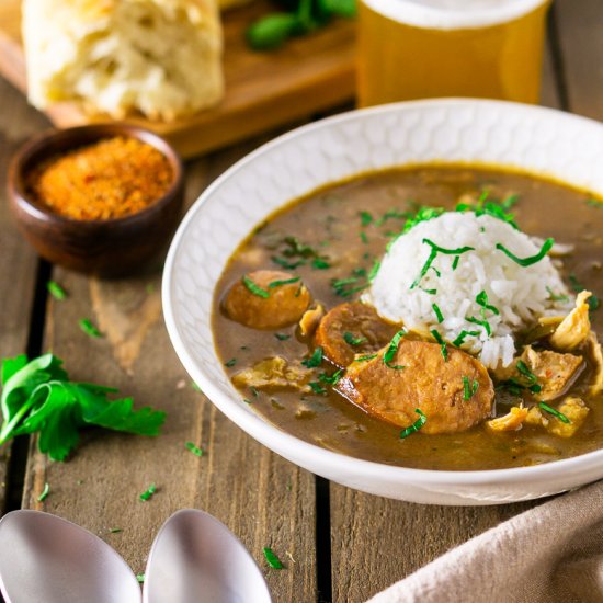 Andouille Sausage-Chicken Gumbo