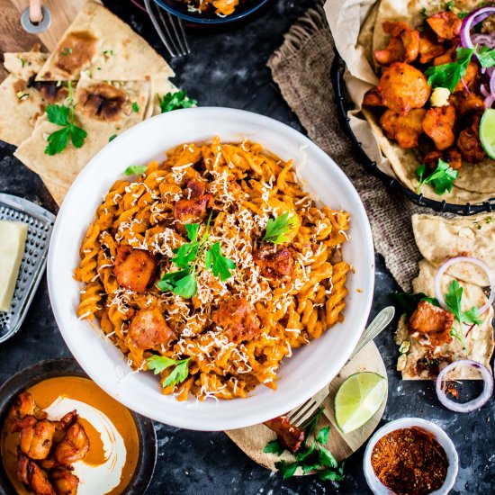 Indian Creamy Butter Chicken Pasta