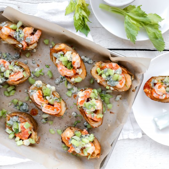 Buffalo Shrimp Potato Skins