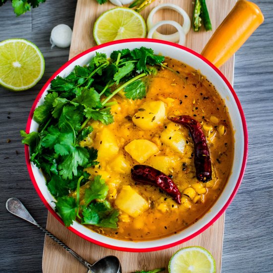 Yellow Split Pea Dal with Radish