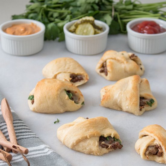 Cheeseburger Bite Crescent Rolls