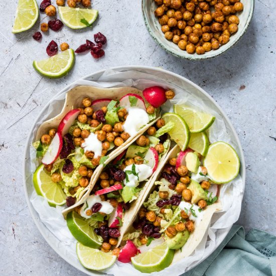 Crispy Air Fryer Chickpea Tacos