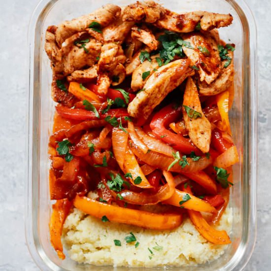 Chicken Fajita Meal Prep Bowls