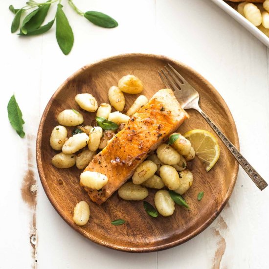 Pan Seared Salmon and Gnocchi