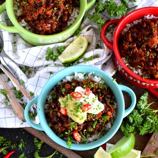 Chorizo and Black Bean Chili Bowls