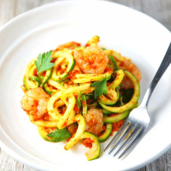 Shrimp with Zucchini Noodles