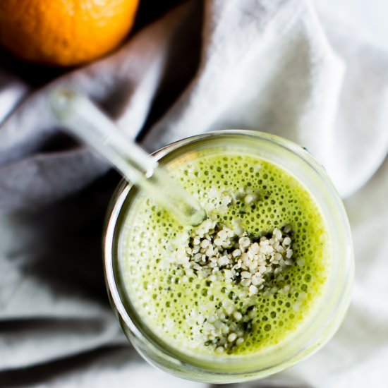 Ginger-Orange Matcha Green Tea Smoothie