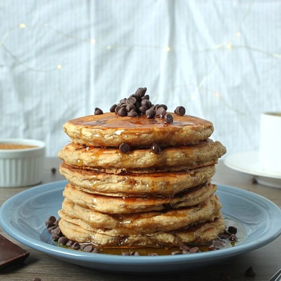 Vegan Chocolate Chip Pancakes