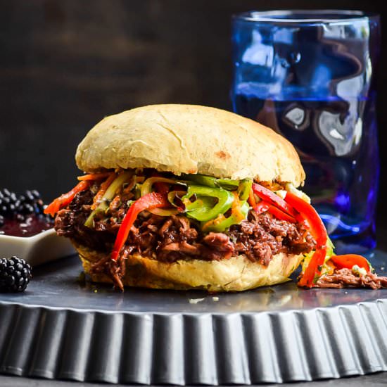 BBQ Jackfruit Sandwiches + Slaw