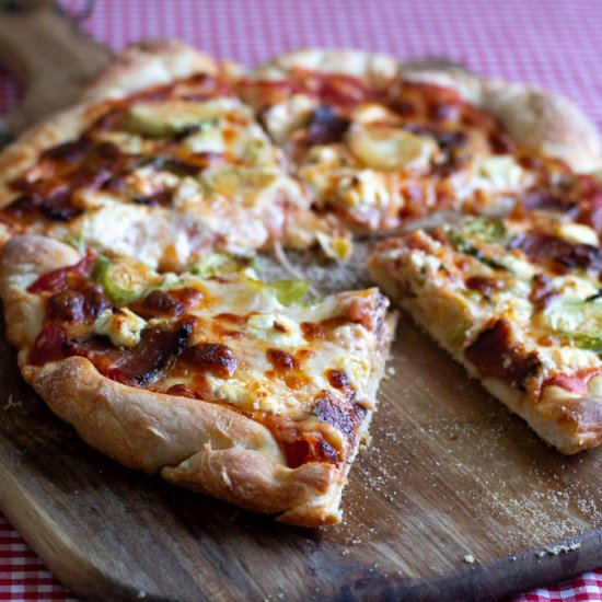 Peppered Bacon and Sprouts Pizza