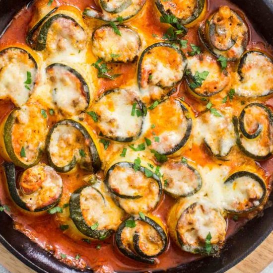 Zucchini Lasagna Roll Ups