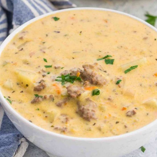 Best Cheeseburger Soup