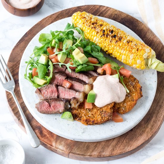 Chargrilled Steak with Sweet Potato