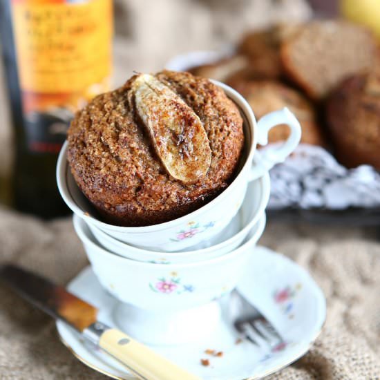 Banana Olive Oil Muffins with Spelt