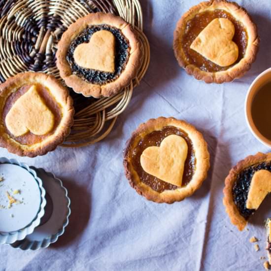 SPELT FLOUR JAM TARTLETS