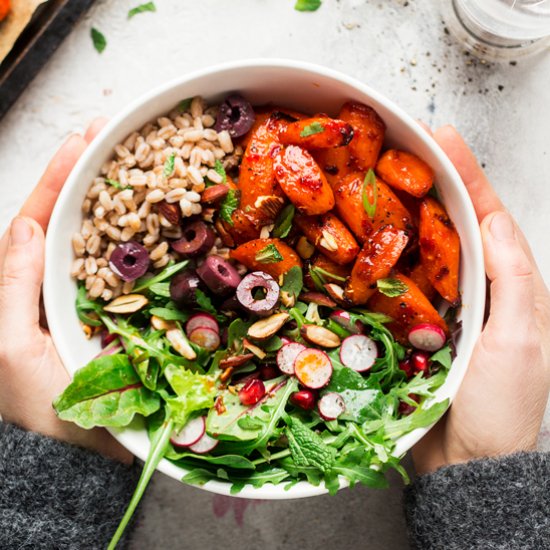 Winter vegan lunch bowl (GF)