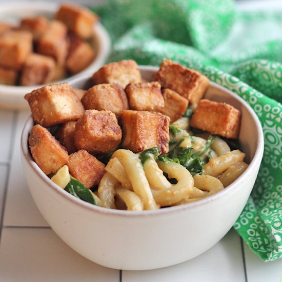 Peanut butter noodles with tofu