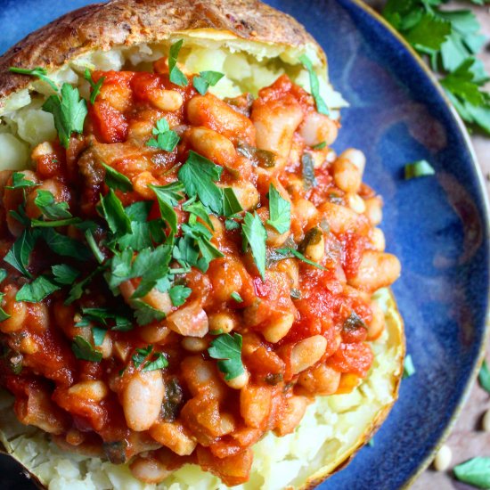 Jacket Potato with White Beans