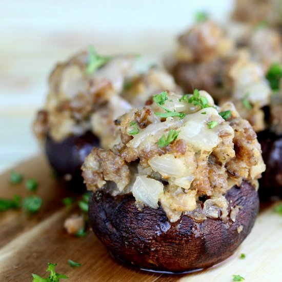 Easy Sausage Stuffed Mushrooms