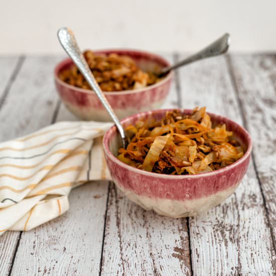 Sweet and Sour Cabbage ‘Rolls’