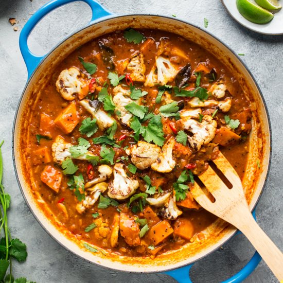 Vegan sweet potato curry