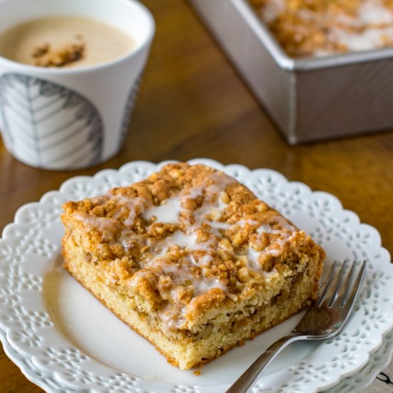 Coffee Cake with walnut streusel