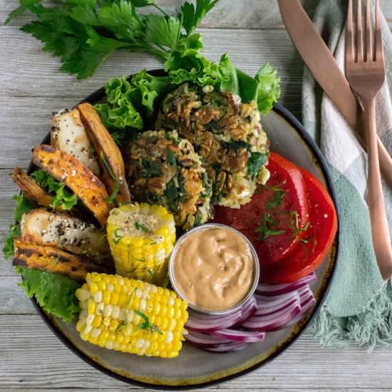 Veggie Burger & Fries Buddha Bowl