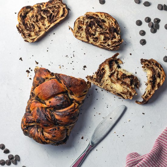 Vegan Chocolate Marble Bread