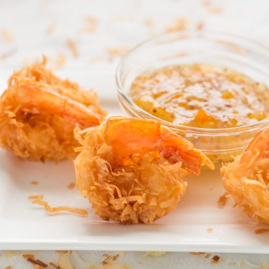 Coconut Shrimp with 2 Sauces