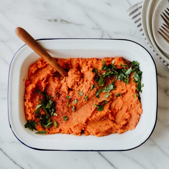 Chipotle mashed sweet potatoes