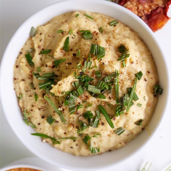 Homemade hummus