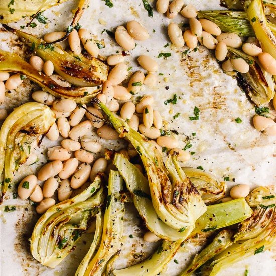 Roasted Fennel and White Beans