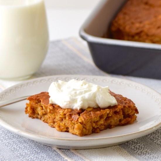 Healthy Baked Pumpkin Oatmeal