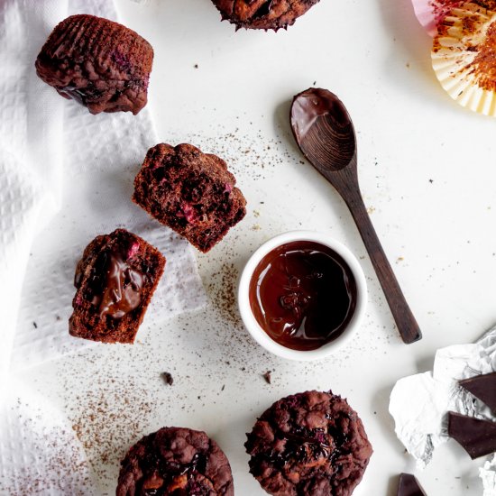 Choc Chunk Raspberry Muffins