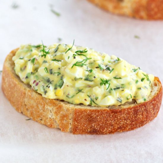 Herby Egg Salad Tartines