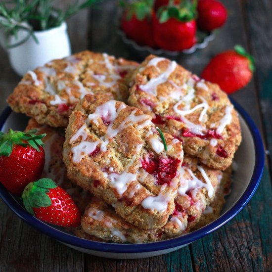 Strawberry & Rosemary Scones